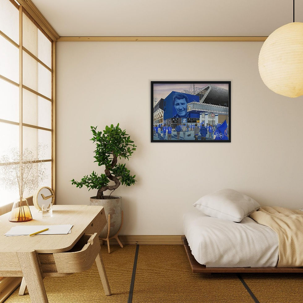 Thumbnail: Ipswich Town F.C Portman Road Football Stadium By Artist Andrew Robinson andrewrobinsonart.com, framed Fine Art Prints Posters, Canvas Prints, Ceramic Mugs etc