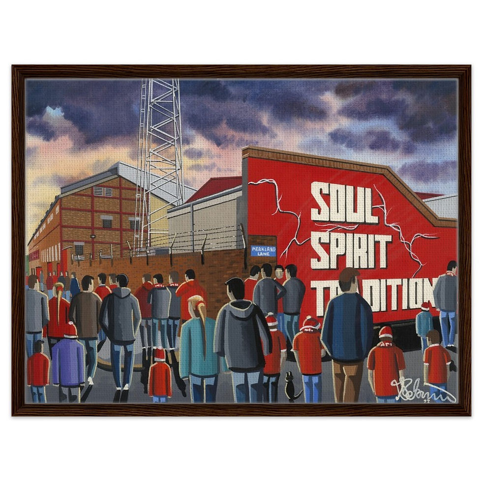 Thumbnail: Aberdeen FC Pittodrie Stadium. Football Framed Canvas Print. Ceramic Mugs, Fine Art Prints and posters etc By Artist Andrew Robinson. andrewrobinsonart.com