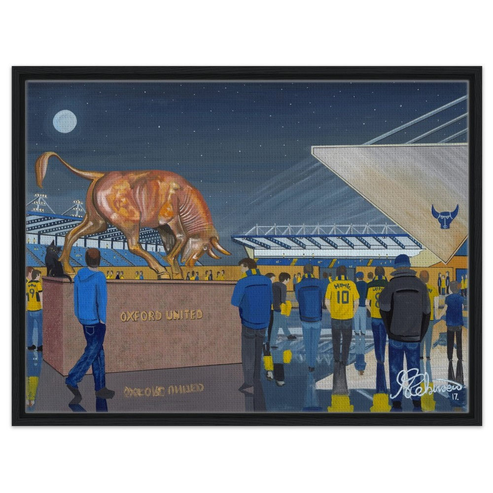 Oxford United FC Kassam Football Stadium By Artist Andrew Robinson andrewrobinsonart.com, framed Fine Art aPrints
Posters, Canvas Prints, Ceramic Mugs etc