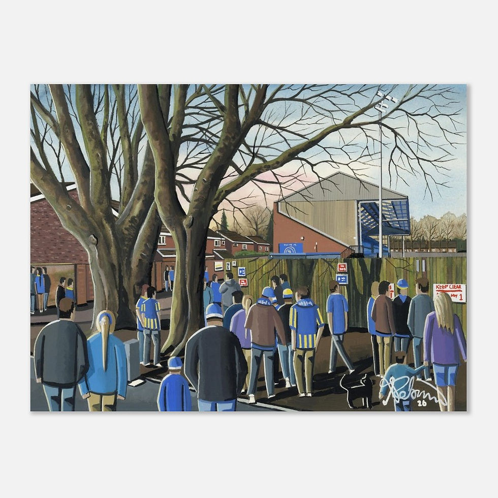 Thumbnail: Kings Lynn Town FC, Football Poster. Stadium Art Gift. Museum Quality Paper andrewrobinsonart.com