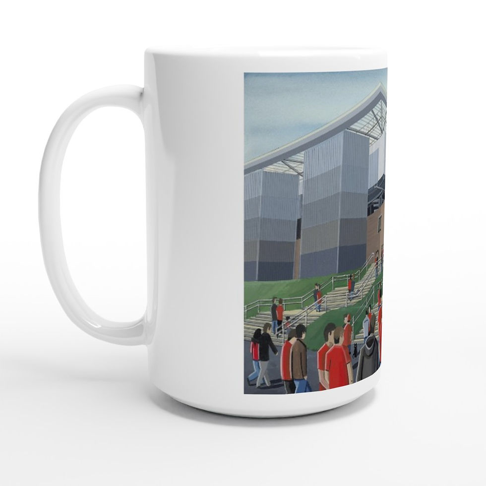 RB Salzberg Red Bull Arena White 15oz Ceramic Football Mug