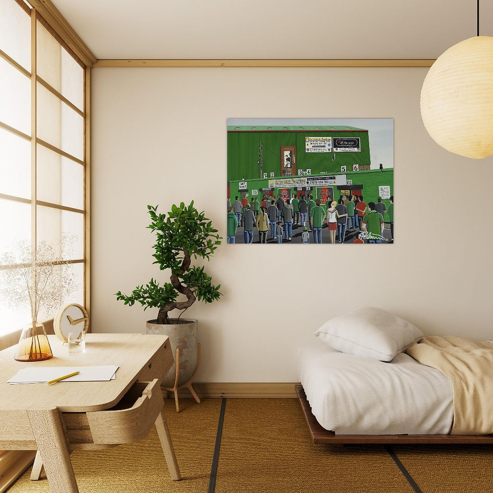 Thumbnail: Glentoran FC The Oval football stadium. Poster art print. Ideal wall art football club F.C memorabilia gift for birthdays, Christmas, Father’s Day. Perfect addition to any home or office. By artist Andrew Robinson.