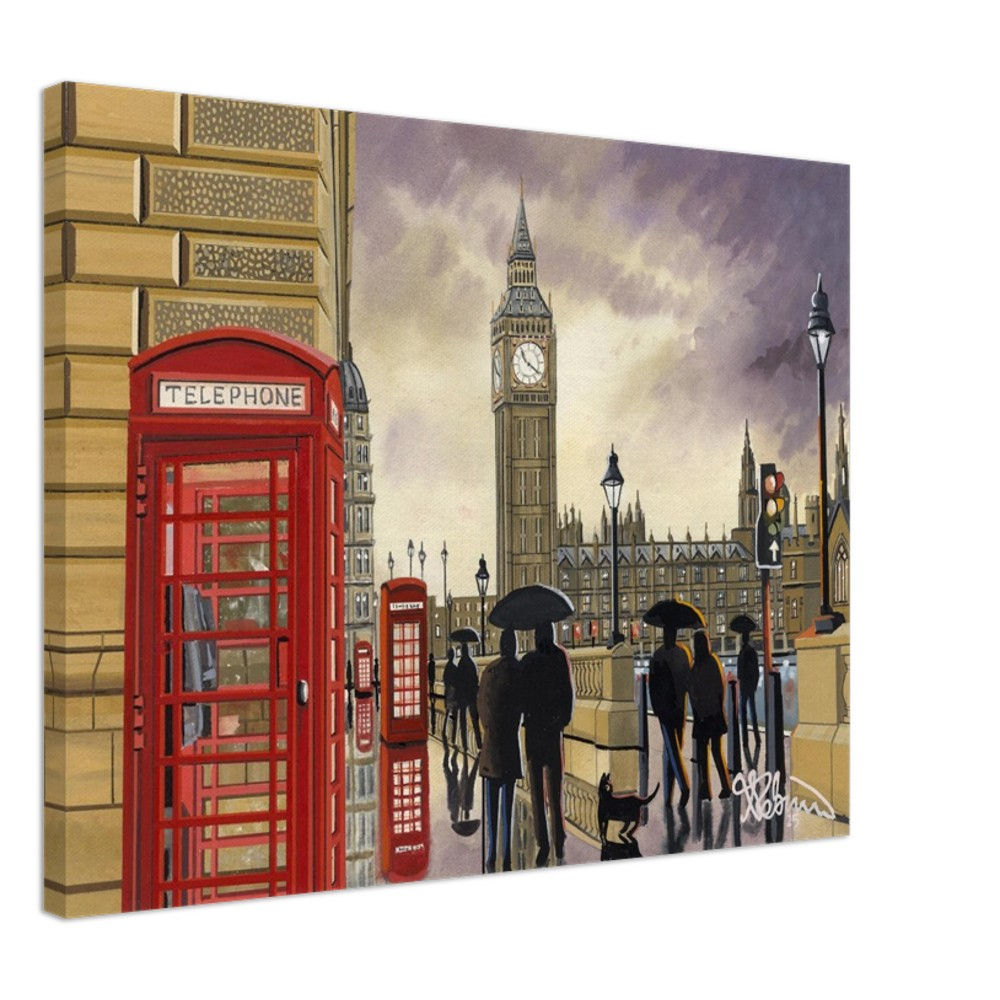 London, Big Ben Houses Parliament Canvas Print. Cityscape Landmark Wall Art Gift