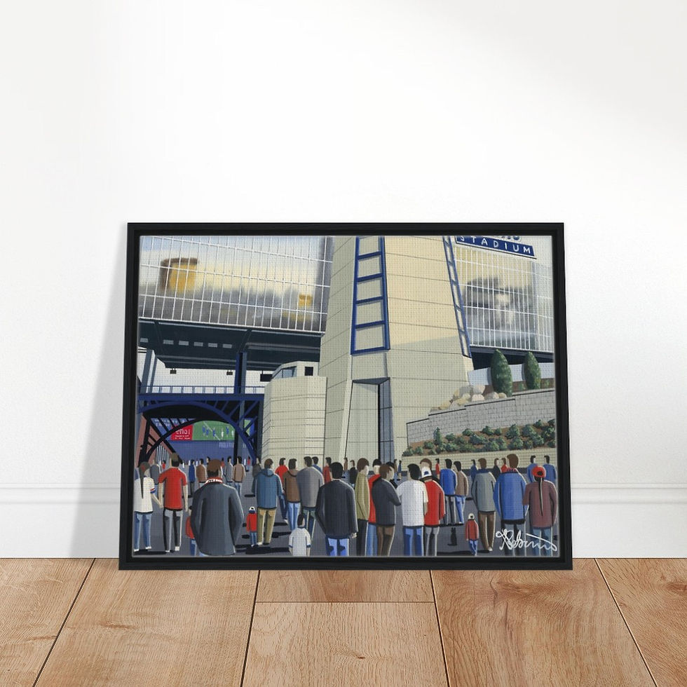 Thumbnail: New England Patriots NFL Football Stadium By Artist Andrew Robinson andrewrobinsonart.com, Andrew Robinson art .Framed Fine Art Prints, Posters, Canvas Prints, Framed canvas prints, Ceramic Mugs etc sport, football, rugby, NFL