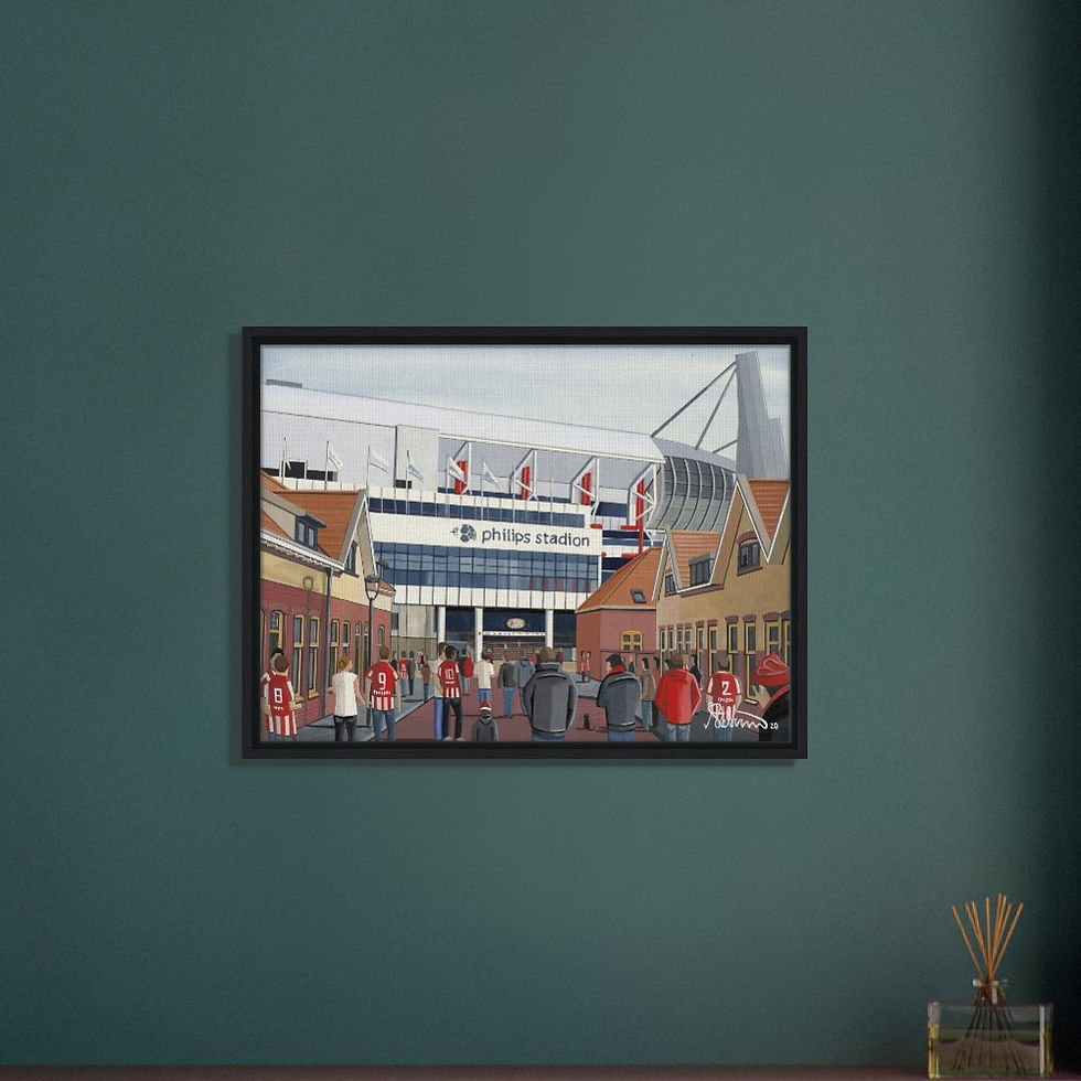 Thumbnail: PSV Eindhoven FC Philips Stadion Football Stadium By Artist Andrew Robinson andrewrobinsonart.com, framed Fine Art aPrints
Posters, Canvas Prints, Ceramic Mugs etc