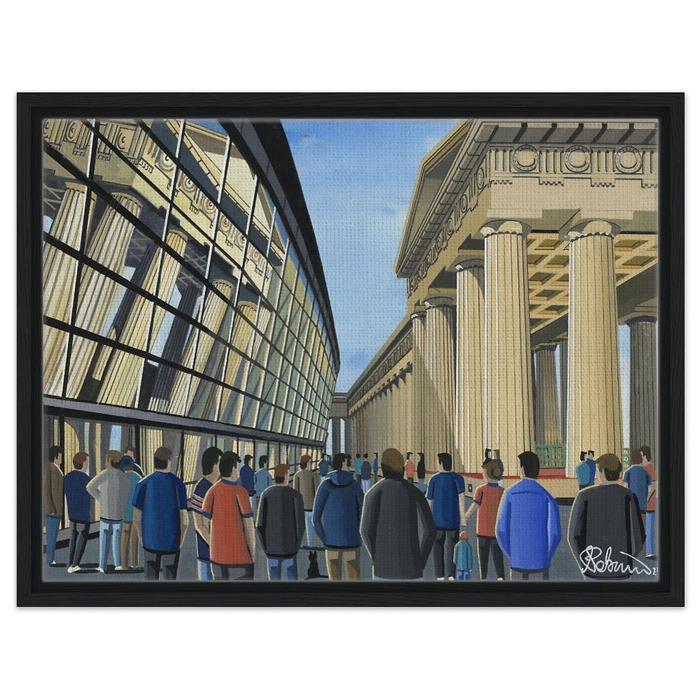 Thumbnail: Chicago Bears NFL Football Stadium By Artist Andrew Robinson andrewrobinsonart.com, Andrew Robinson art .Framed Fine Art Prints, Posters, Canvas Prints, Framed canvas prints, Ceramic Mugs etc sport, football, rugby, NFL