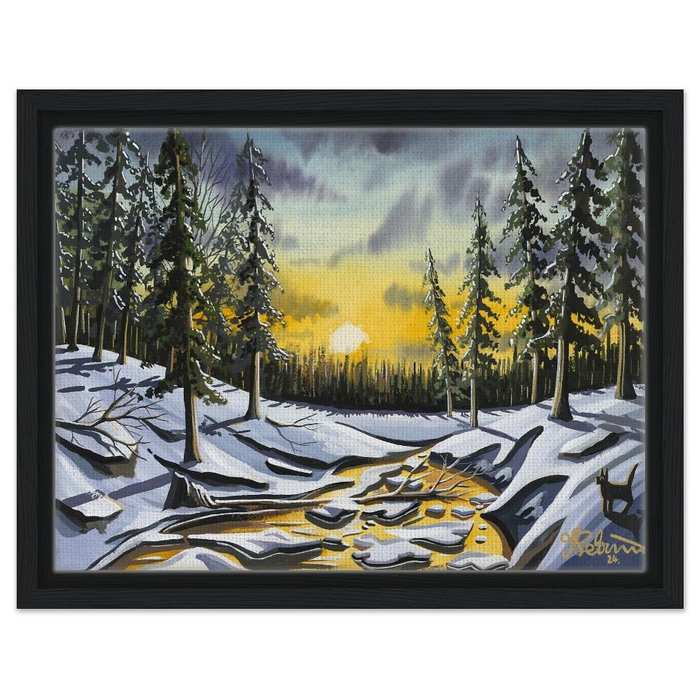 Thumbnail: “Snow Glow” Cambridgeshire snow winter scene by artist Andrew Robinson andrewrobinsonart.com. Available in fine art print, poster, canvas prints and mugs etc