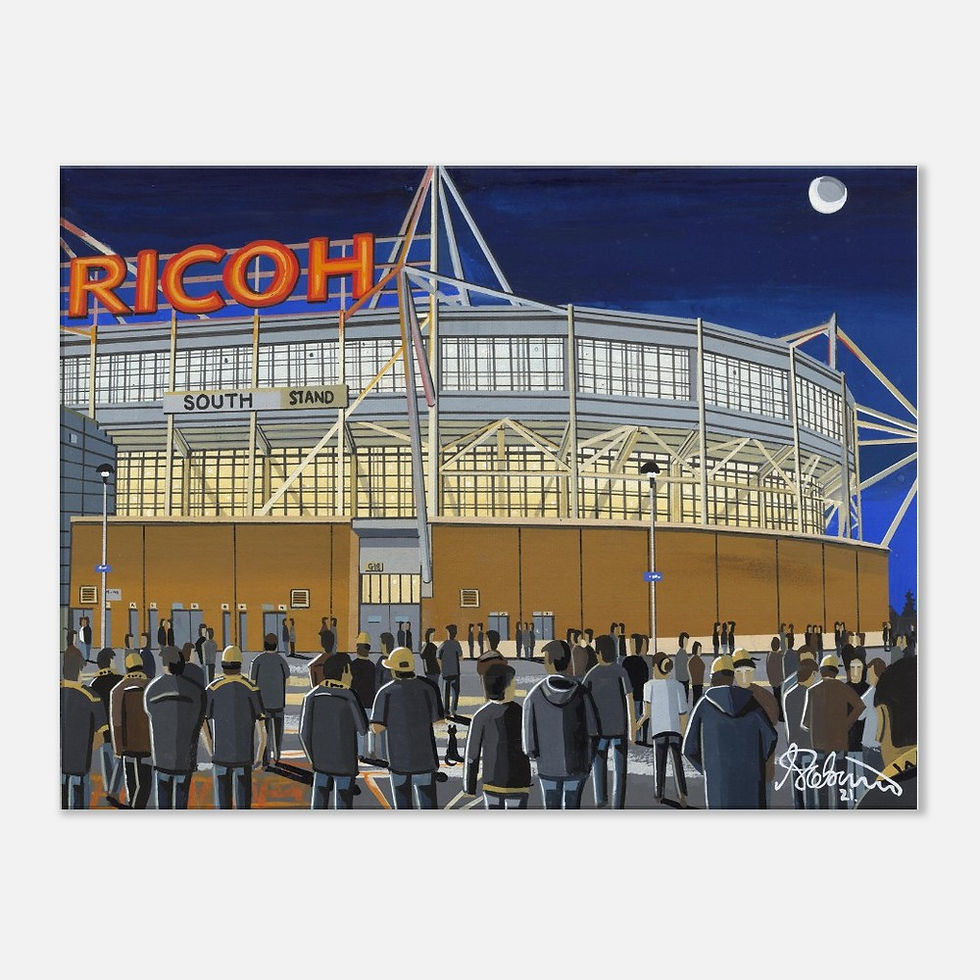 Thumbnail: Wasps Rugby Union Stadium  By Artist Andrew Robinson andrewrobinsonart.com, Andrew Robinson art .Framed Fine Art Prints, Posters, Canvas Prints, Framed canvas prints, Ceramic Mugs etc sport, football, rugby, NFL
