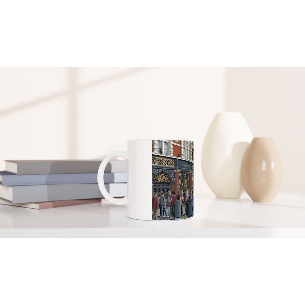 Thumbnail: West Ham Utd FC, Boleyn Tavern. Football Fan 11oz Printed Ceramic Mug. Art Gift.