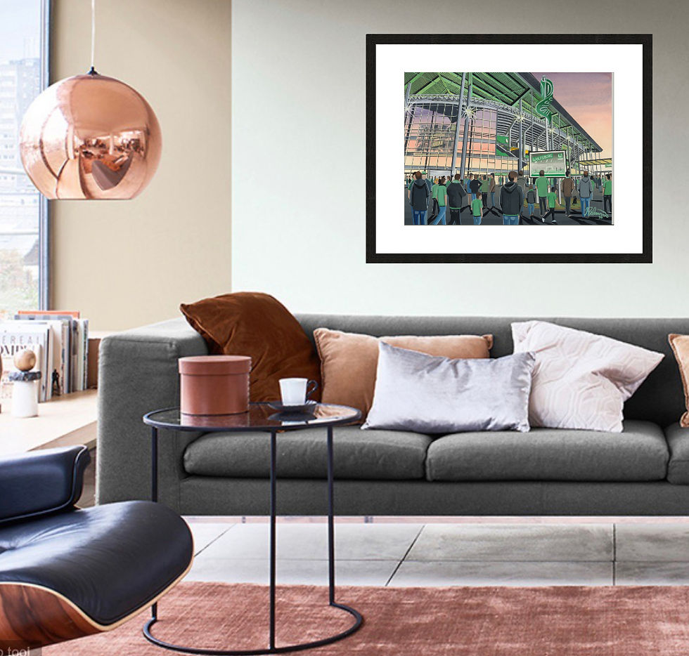 Thumbnail: Wolfsburg FC framed football club stadium fine art print by Andrew Robinson art andrewrobinsonart