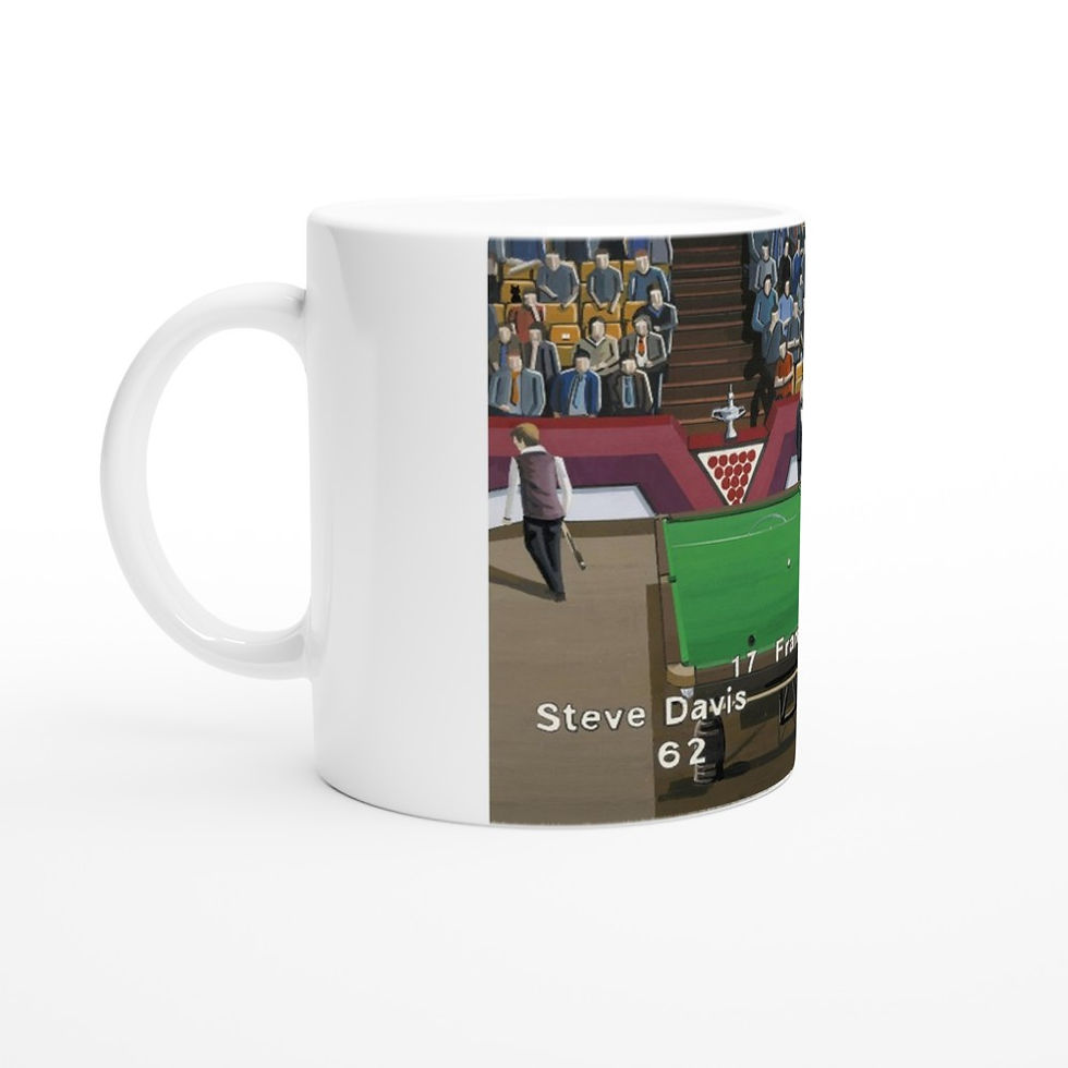 1985 Snooker Final. Davis v Taylor, Crucible Sheffield. 11oz Ceramic Mug.