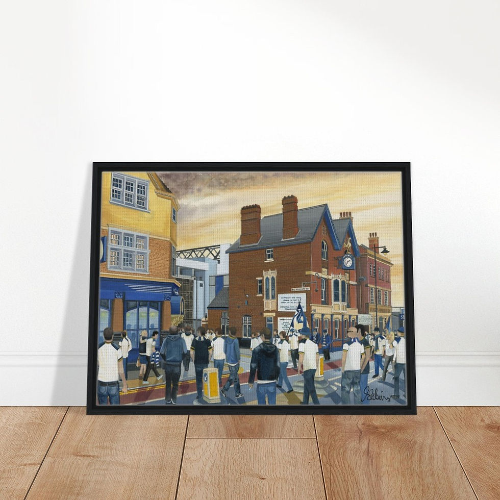 Thumbnail: Tottenham Hotspur spurs white hart lane Football Stadium. Available as a Fine Art Framed Print & Framed Canvas Print, Ceramic Mug, By Artist Andrew Robinson andrewrobinsonart.com