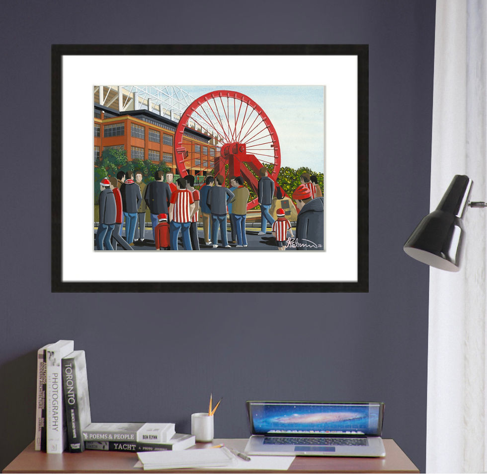 Thumbnail: Sunderland AFC framed football club stadium fine art print by Andrew Robinson art andrewrobinsonart