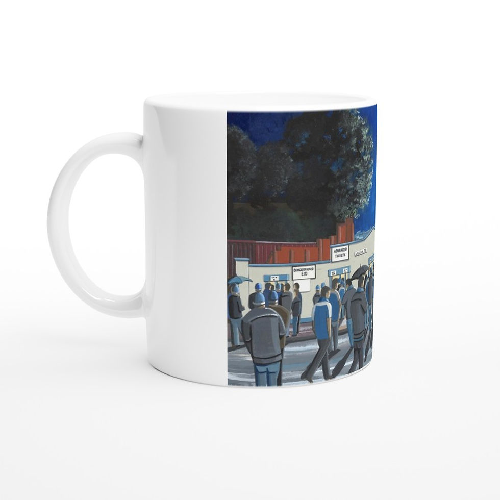 Thumbnail: Cowdenbeath FC Central Park Football Stadium Scene by artist Andrew Robinson andrewrobinsonart.com. Available in fine art print, poster, canvas prints and mugs etc 