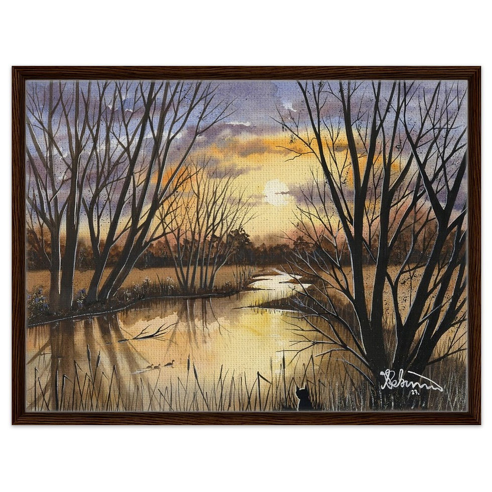 Thumbnail: Fenland Autumn Scene by artist Andrew Robinson andrewrobinsonart.com. Available in fine art print, poster, canvas prints and mugs etc