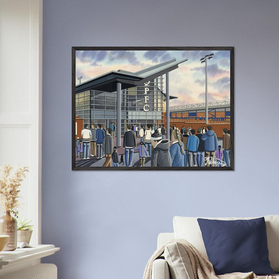 Thumbnail: Queens Park, Lesser Hampden Stadium Football Framed Poster. Museum Quality Paper