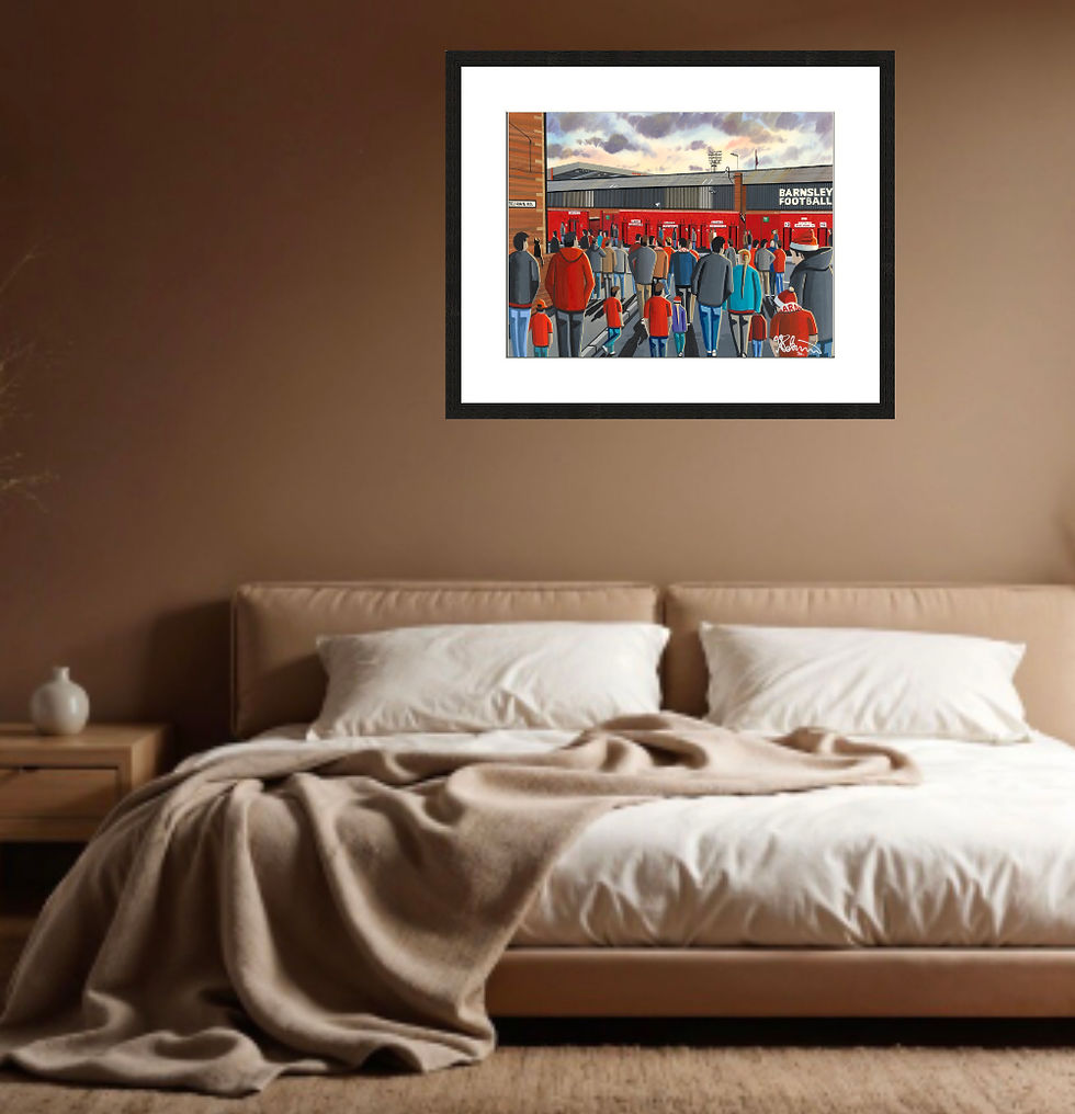 Thumbnail: Barnsley FC Framed football club FC stadium fine art print by Andrew Robinson art andrewrobinsonart