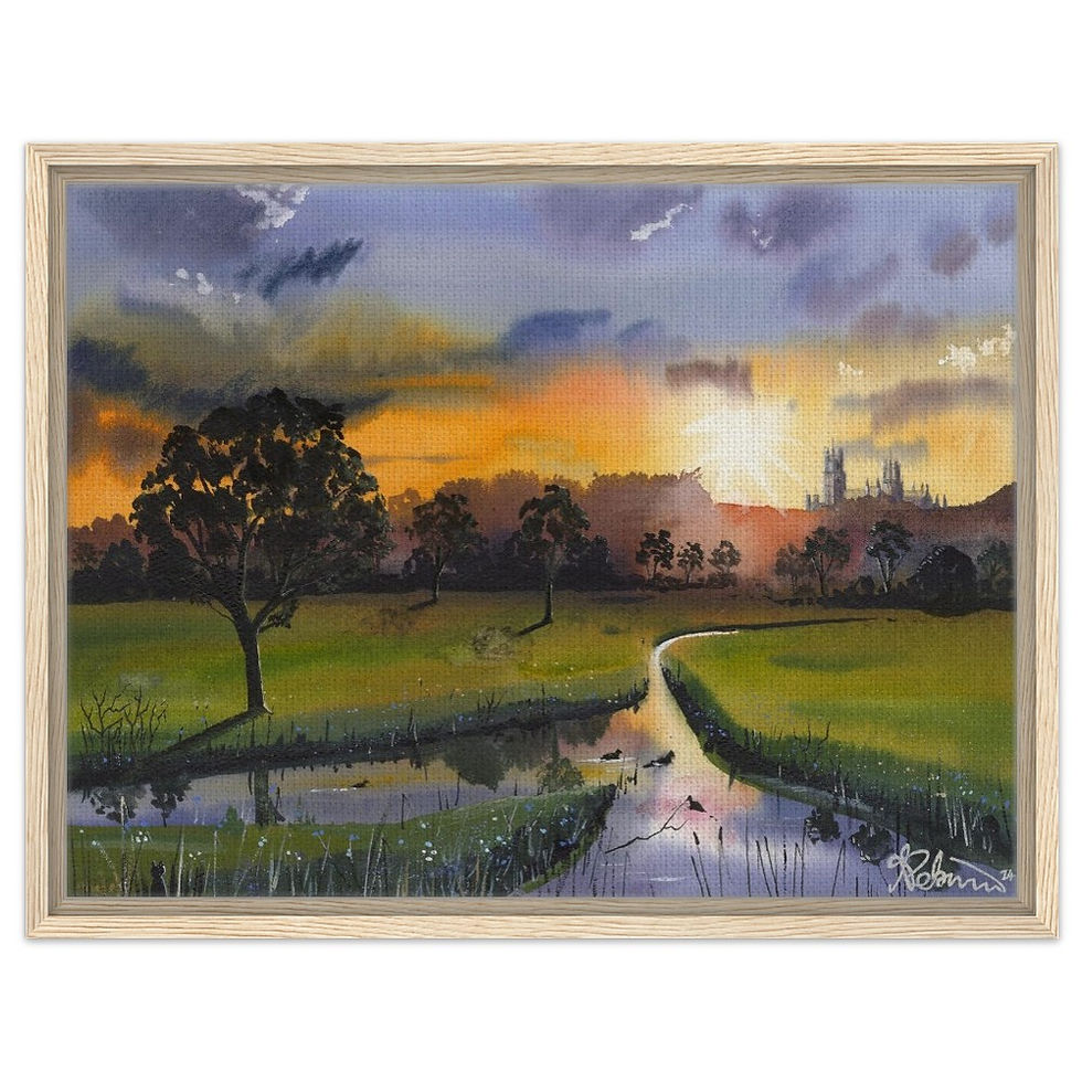 Thumbnail: Isle of Ely Fenland scene Cambridgeshire by artist Andrew Robinson andrewrobinsonart.com. Available in fine art print, poster, canvas prints and mugs etc