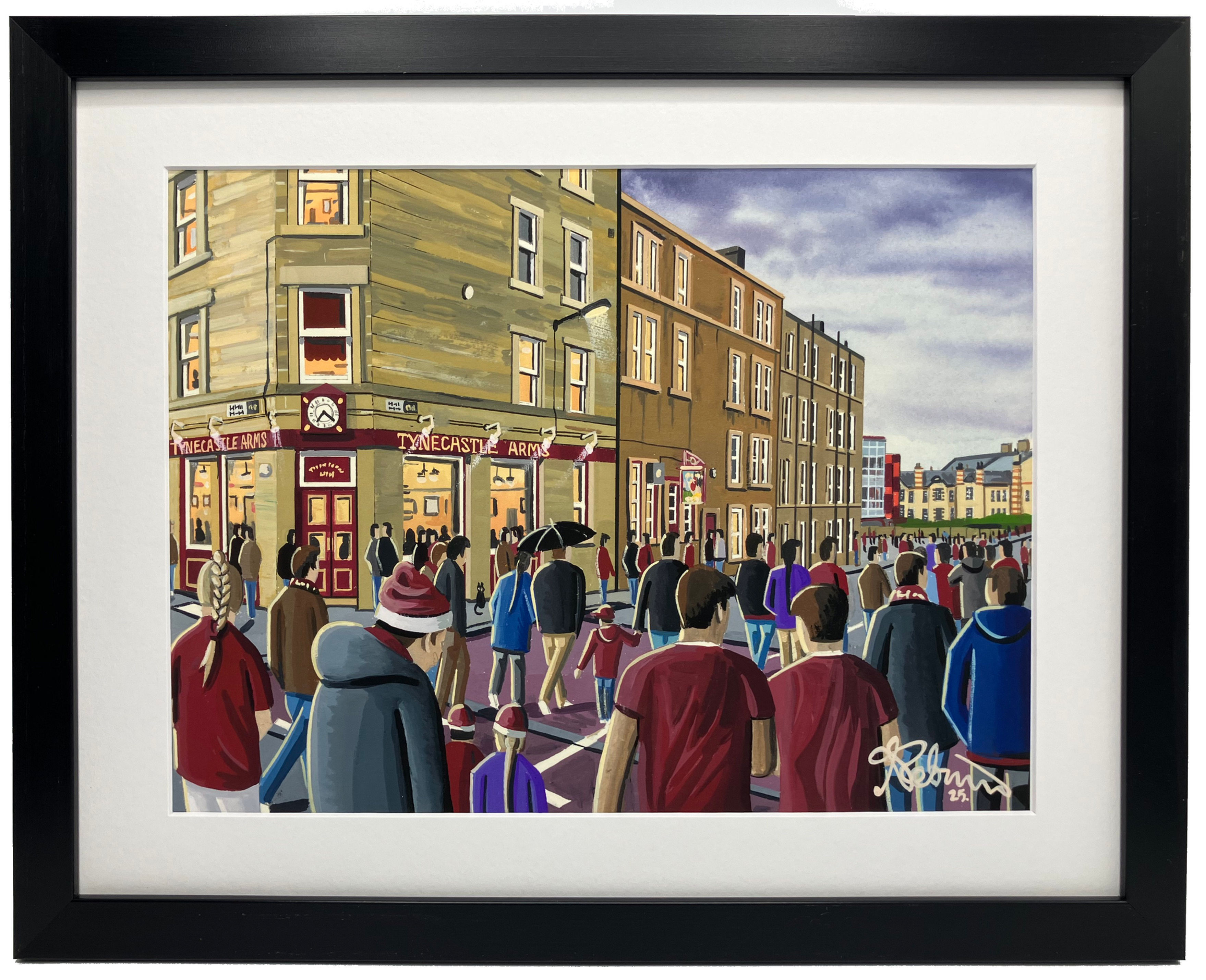 Hearts F.C Football Framed Fine Art Print. Tynecastle Stadium Art Gift