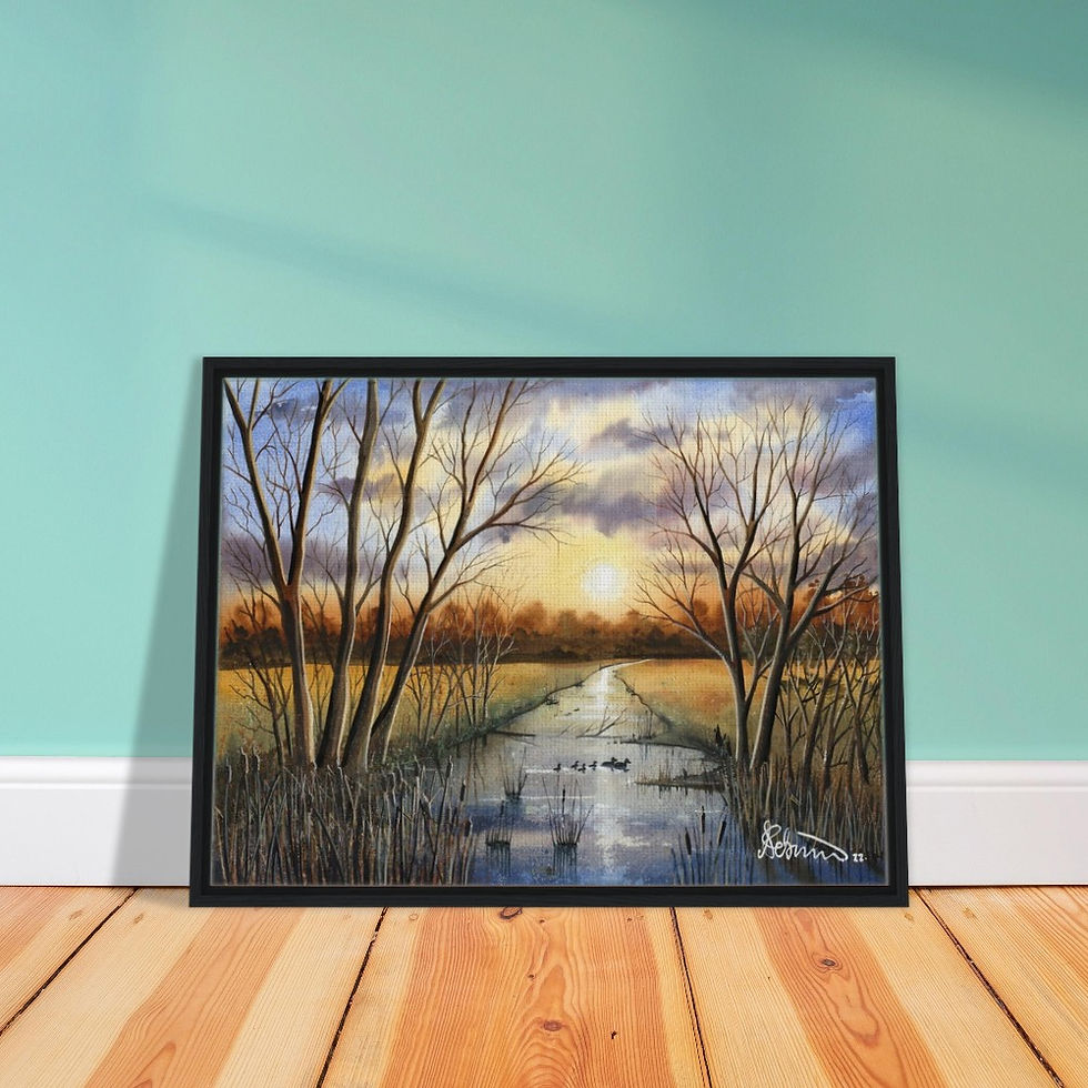 Thumbnail: Wadsby’s Folly, Needingworth scene by artist Andrew Robinson andrewrobinsonart.com. Available in fine art print, poster, canvas prints and mugs etc