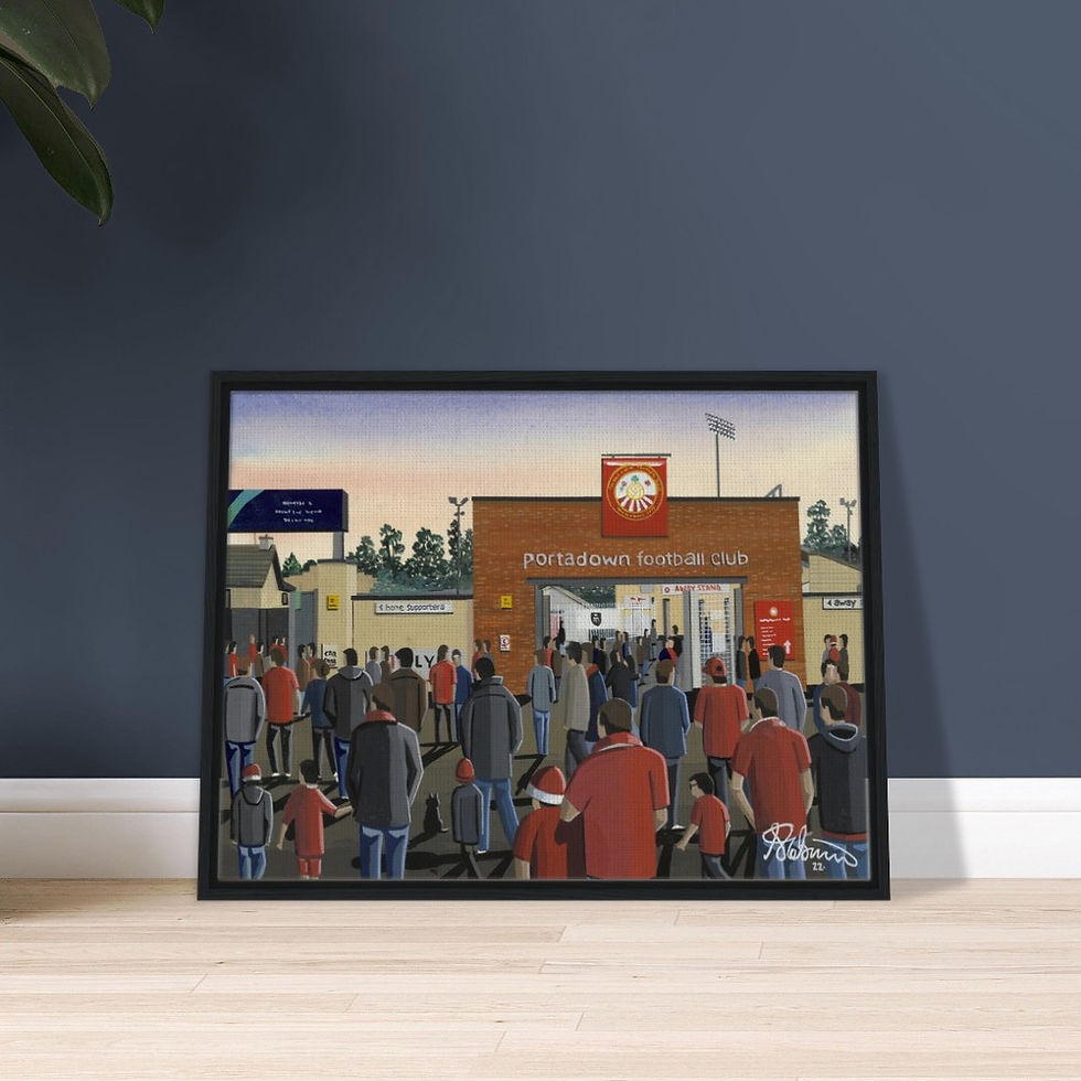 Thumbnail: Portadown FC Football Framed Canvas Print. Shamrock Pk Stadium Wall Art Gift