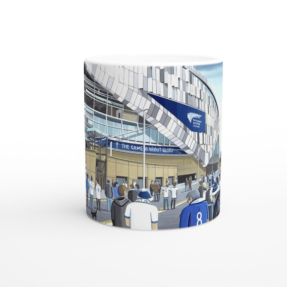 Thumbnail: Tottenham Hotspur FC Spurs  Football Stadium Scene by artist Andrew Robinson andrewrobinsonart.com. Available in fine art print, poster, canvas prints and mugs etc 