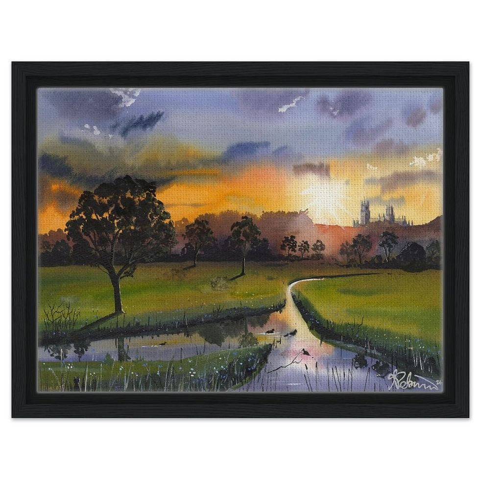 Thumbnail: Isle of Ely Fenland scene Cambridgeshire by artist Andrew Robinson andrewrobinsonart.com. Available in fine art print, poster, canvas prints and mugs etc
