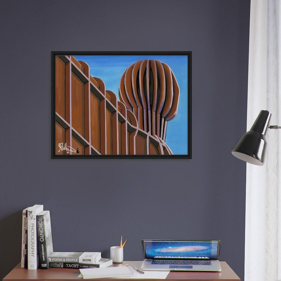 Thumbnail: Gateshead Angel Of The North Sculpture Framed Canvas Print. Landmark Art