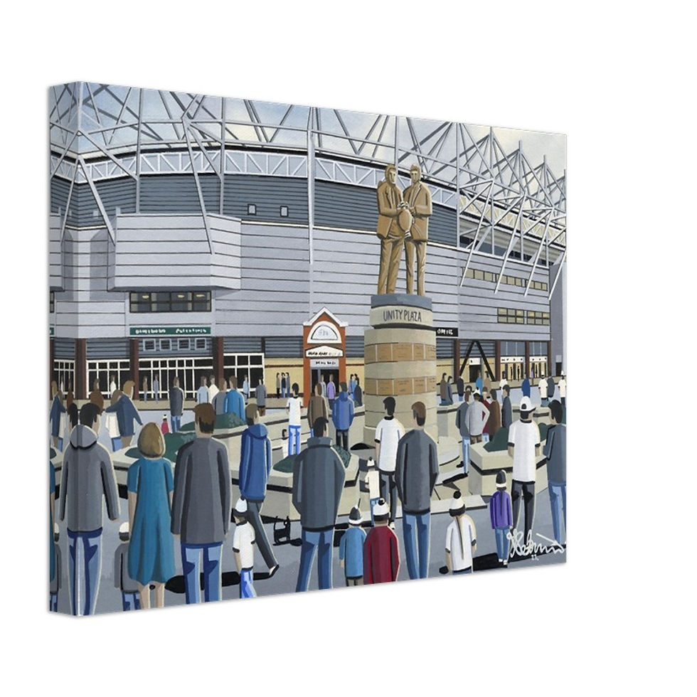 Thumbnail: Derby County FC Pride Park  Football Stadium Scene by artist Andrew Robinson andrewrobinsonart.com. Available in fine art print, poster, canvas prints and mugs etc