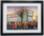Gloucester Rugby Kingsholm Rugby Stadium Scene by artist Andrew Robinson andrewrobinsonart.com. Available in fine art print, poster, canvas prints and mugs etc Aldershot Town FC Recreation Ground Football Stadium Scene by artist Andrew Robinson andrewrobinsonart.com. Available in fine art print, poster, canvas prints and mugs etc 