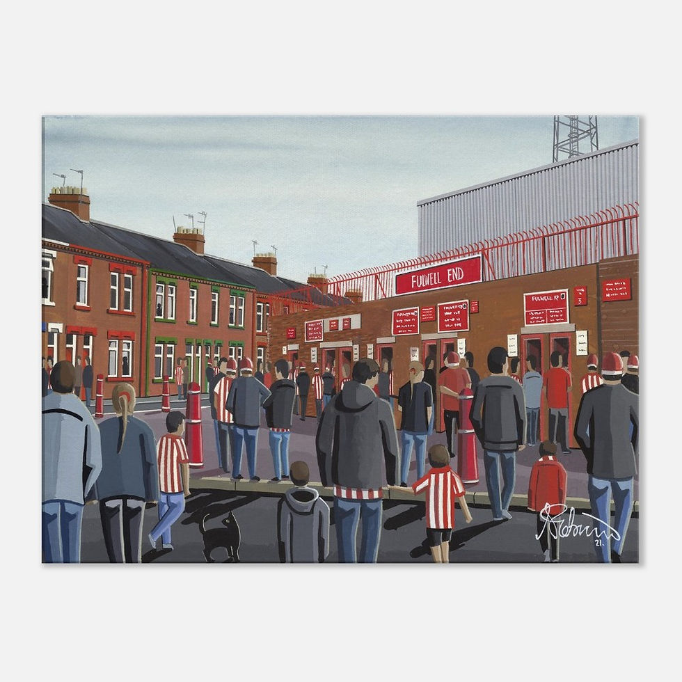 Thumbnail: Sunderland A.F.C football Stadium  By Artist Andrew Robinson andrewrobinsonart.com, Andrew Robinson art .Framed Fine Art Prints, Posters, Canvas Prints, Framed canvas prints, Ceramic Mugs etc sport, football, rugby, NFL