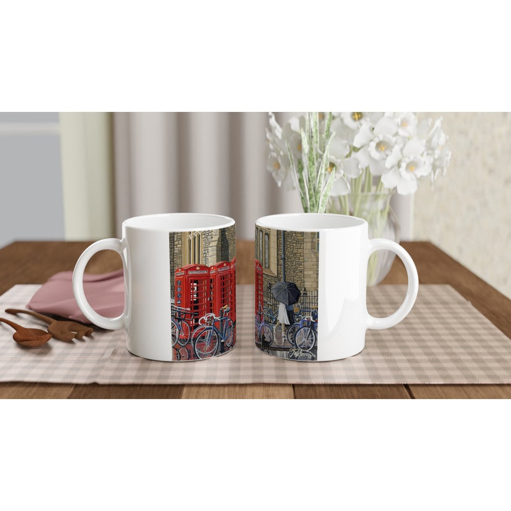 Cambridge Market Square. 11oz Ceramic Mug. Cityscape Landmark Art Gift