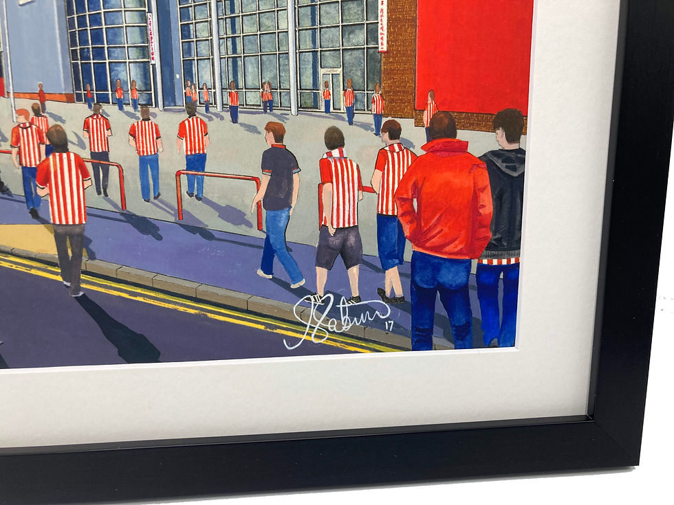 Thumbnail: Southampton Fc St Marys football stadium. Ready to hang framed & mounted art print. Ideal wall art football club F.C memorabilia gift for birthdays, Christmas, Father’s Day. Perfect addition to any home or office. By artist Andrew Robinson.