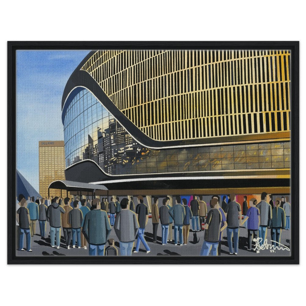 Las Vegas Raiders NFL Football Stadium By Artist Andrew Robinson andrewrobinsonart.com, Andrew Robinson art .Framed Fine Art Prints, Posters, Canvas Prints, Framed canvas prints, Ceramic Mugs etc sport, football, rugby, NFL