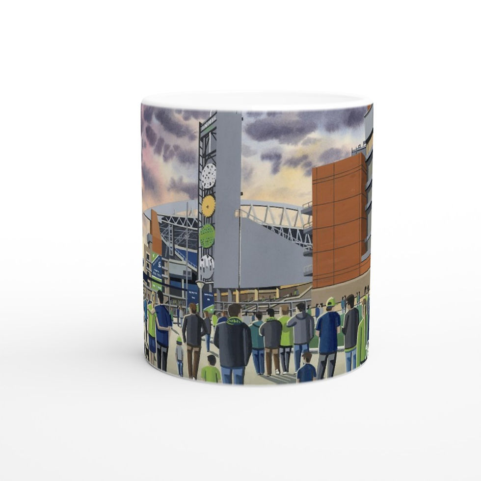 Thumbnail: Seattle Seahawks NFL stadium framed art print canvas print poster printed ceramic mug by artist Andrew Robinson Andrew Robinson art  rugby NFL football soccer  stadium gifts art memorabilia andrewrobinsonart.com   stadium framed art print canvas print poster printed ceramic mug by artist Andrew Robinson Andrew Robinson art  rugby NFL football soccer  stadium gifts art memorabilia andrewrobinsonart.com  