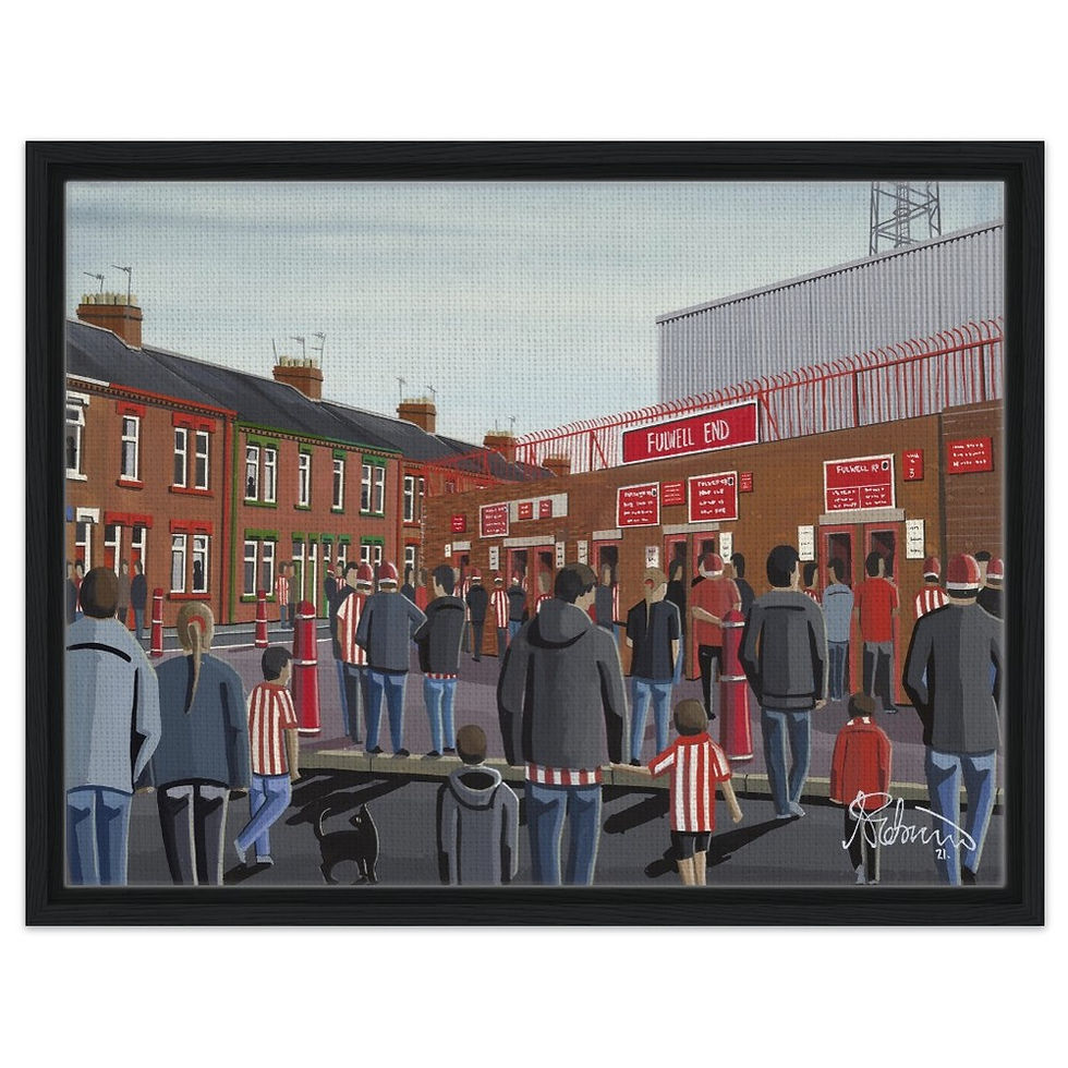 Sunderland AFC Football Stadium By Artist Andrew Robinson andrewrobinsonart.com, Andrew Robinson art .Framed Fine Art Prints, Posters, Canvas Prints, Framed canvas prints, Ceramic Mugs etc sport, football, rugby, NFL