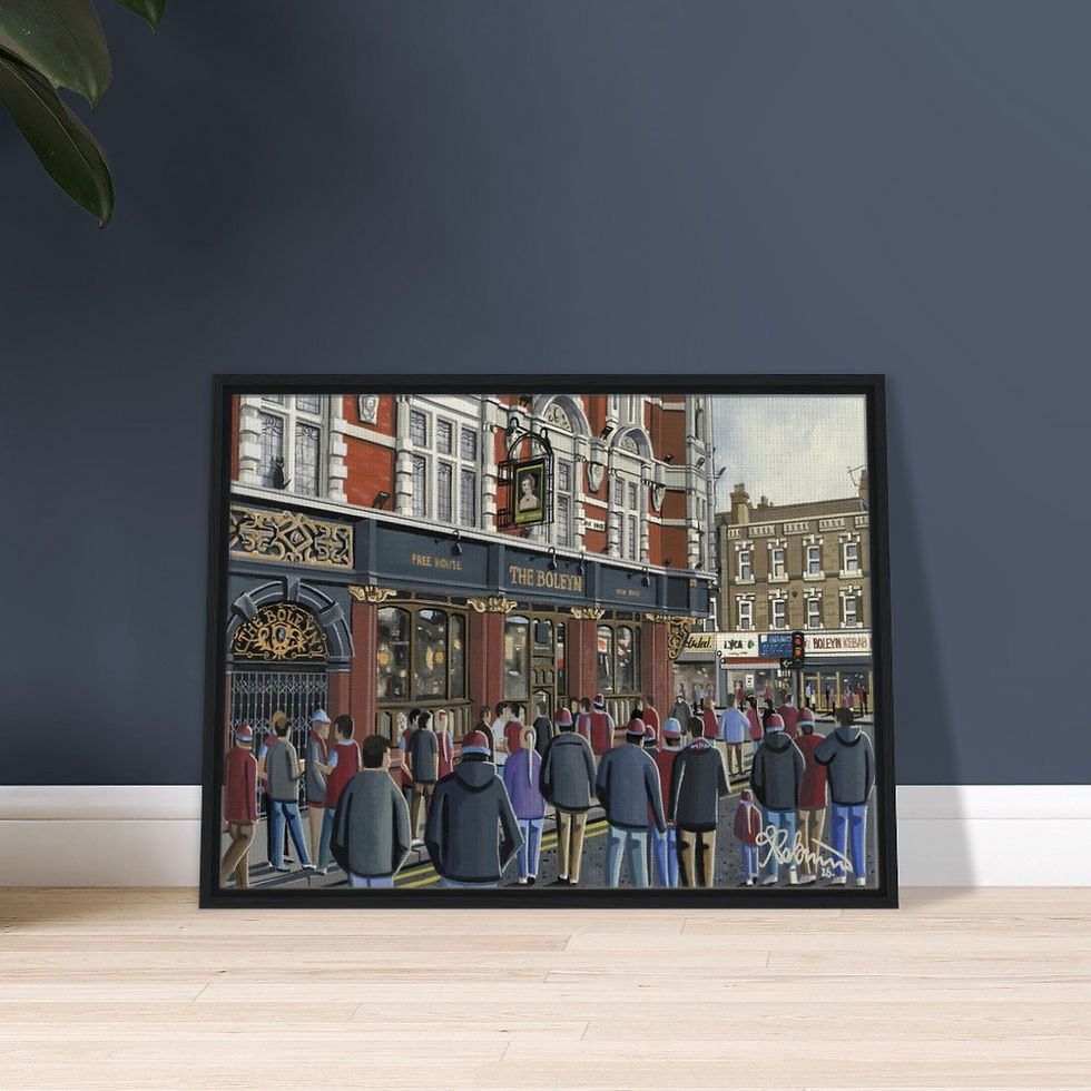 Thumbnail: West Ham Utd Iconic Boleyn Tavern Football Framed Canvas Print. Wall Art Gift