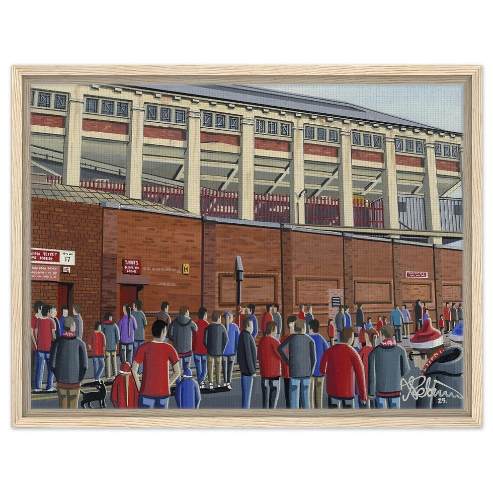 Thumbnail: Liverpool FC, Football Framed Canvas Print. Retro Anfield Stadium Wall Art Gift