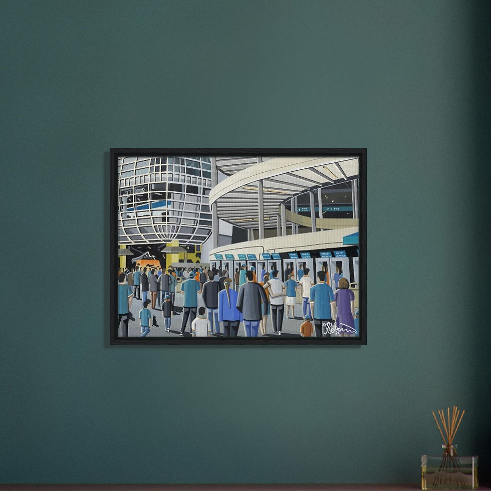 Thumbnail: Miami Dolphins NFL Football Stadium By Artist Andrew Robinson andrewrobinsonart.com, Andrew Robinson art .Framed Fine Art Prints, Posters, Canvas Prints, Framed canvas prints, Ceramic Mugs etc sport, football, rugby, NFL