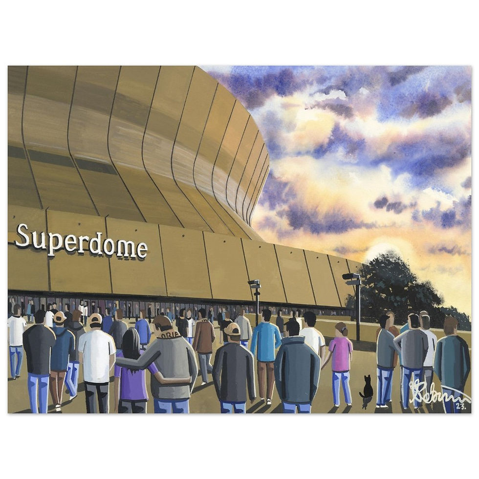 New Orleans saints NFL Ceasers Superdome stadium framed art print canvas print poster printed ceramic mug by artist Andrew Robinson Andrew Robinson art rugby NFL football soccer stadium gifts art memorabilia andrewrobinsonart.com stadium framed art print canvas print poster printed ceramic mug by artist Andrew Robinson Andrew Robinson art rugby NFL football soccer stadium gifts art memorabilia andrewrobinsonart.com
