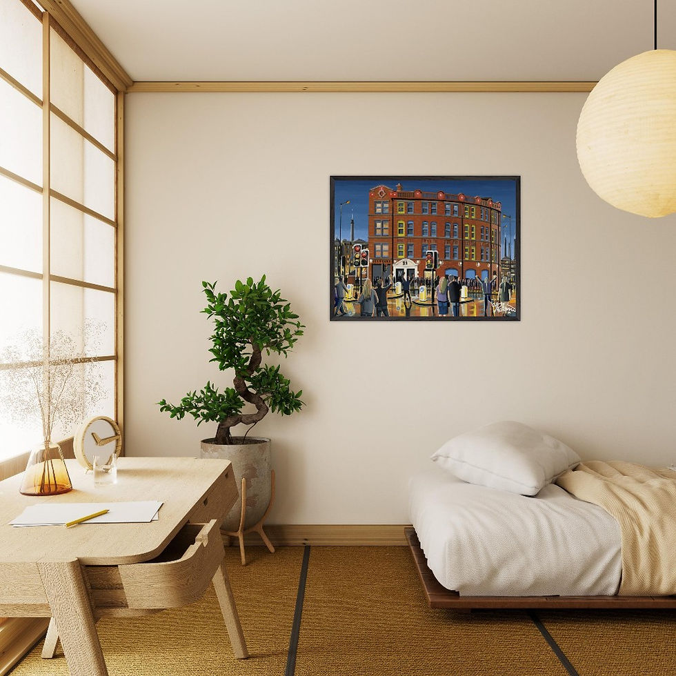 Thumbnail: Manchester Hacienda Cityscape Landmark Framed Art Poster. Museum Quality Paper