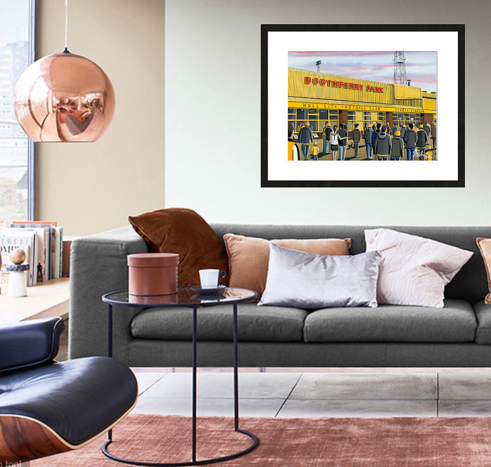Thumbnail: Hull City AFC framed football club stadium fine art print by Andrew Robinson art andrewrobinsonart