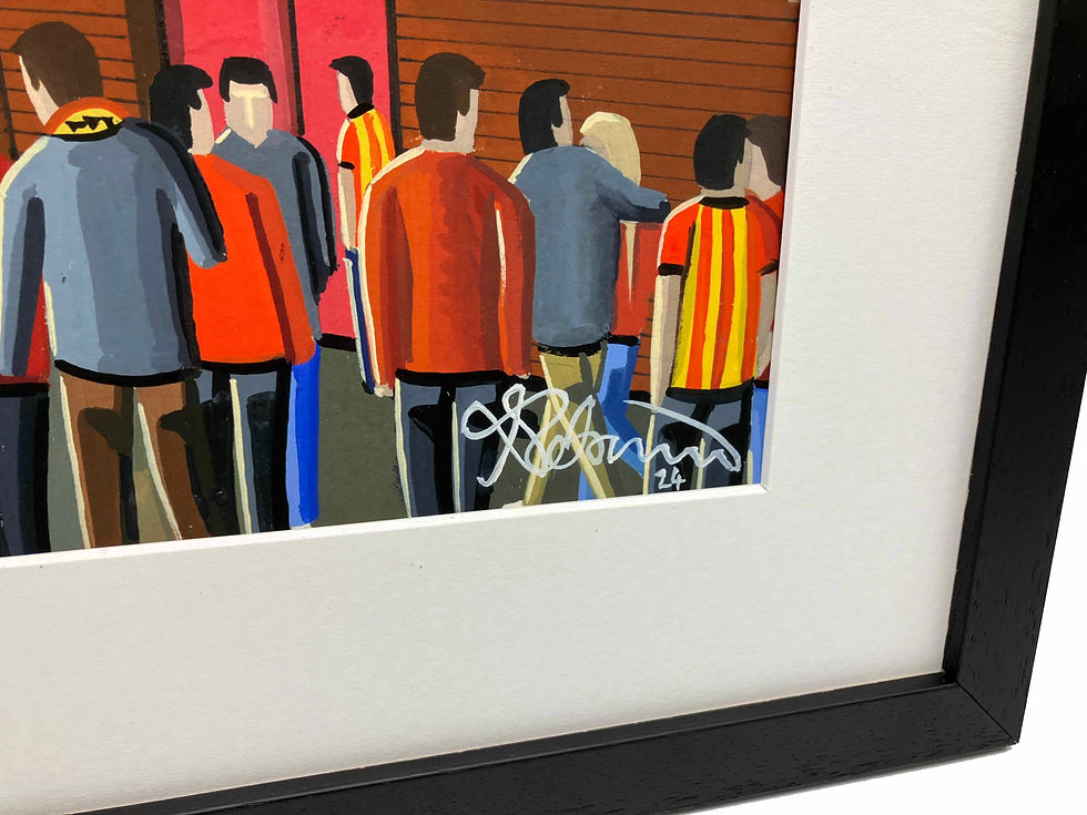 Thumbnail: Partick Thistle FC Firhill Football Stadium Scene by artist Andrew Robinson andrewrobinsonart.com. Available in fine art print, poster, canvas prints and mugs etc