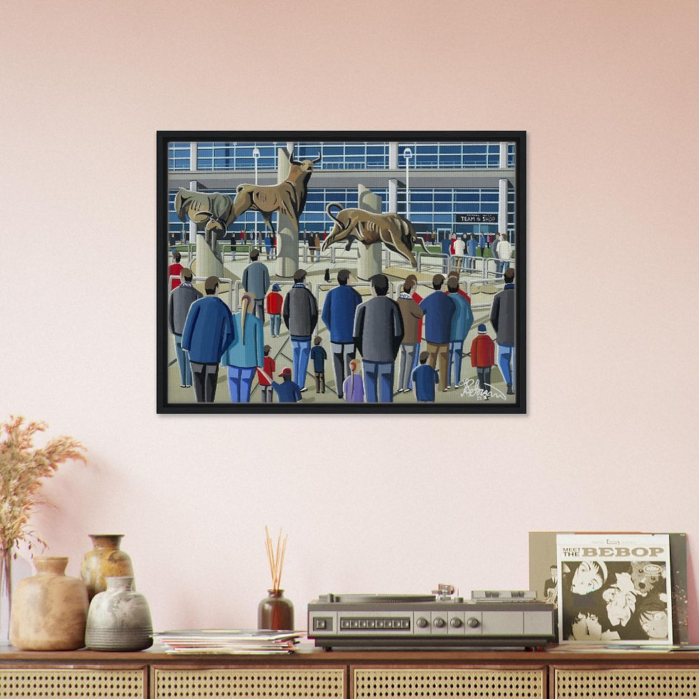 Thumbnail: Houston Texans NFL Football Stadium By Artist Andrew Robinson andrewrobinsonart.com, Andrew Robinson art .Framed Fine Art Prints, Posters, Canvas Prints, Framed canvas prints, Ceramic Mugs etc sport, football, rugby, NFL