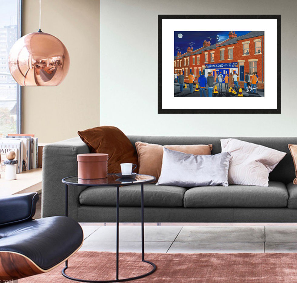 Thumbnail: Luton Town FC framed football club FC stadium fine art print by Andrew Robinson art andrewrobinsonart
