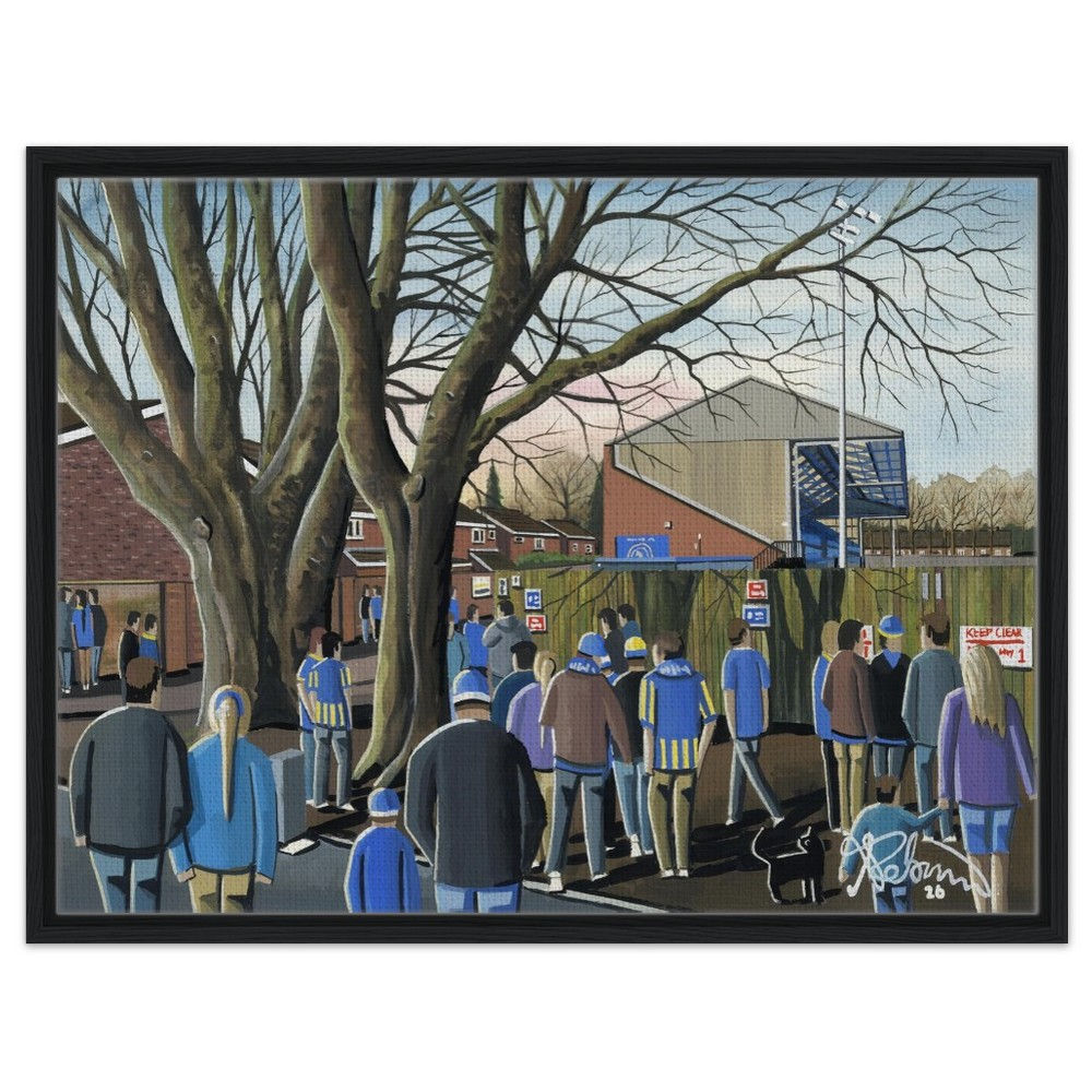 Kings Lynn Town FC, Football Framed Canvas Print. Walks Stadium Wall Art Gift andrewrobinsonart.com