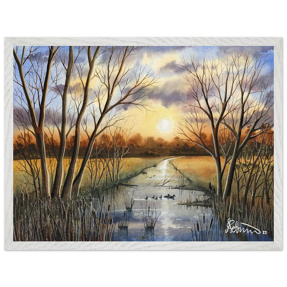Thumbnail: Wadsby’s Folly, Needingworth scene by artist Andrew Robinson andrewrobinsonart.com. Available in fine art print, poster, canvas prints and mugs etc