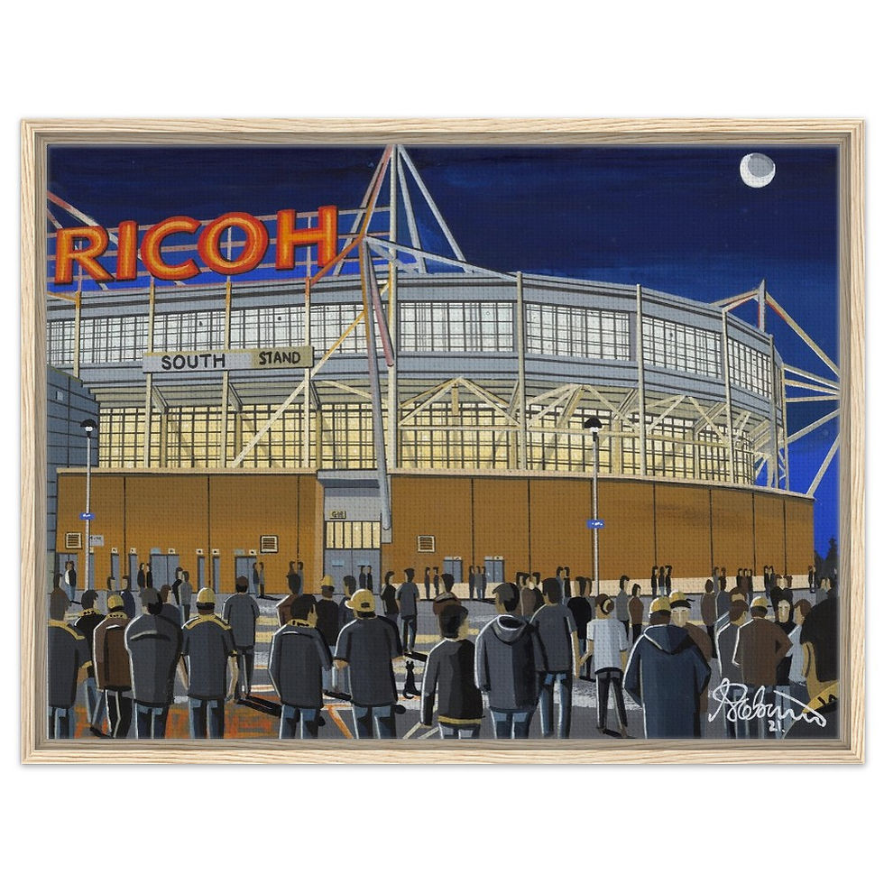 Thumbnail: Wasps rugby union Stadium By Artist Andrew Robinson andrewrobinsonart.com, Andrew Robinson art .Framed Fine Art Prints, Posters, Canvas Prints, Framed canvas prints, Ceramic Mugs etc sport, football, rugby, NFL
