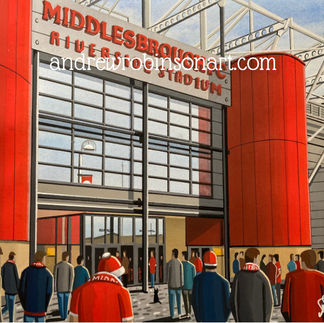 Middlesbrough FC Riverside stadium Andrew robinson art blog . By artist Andrew Robinson