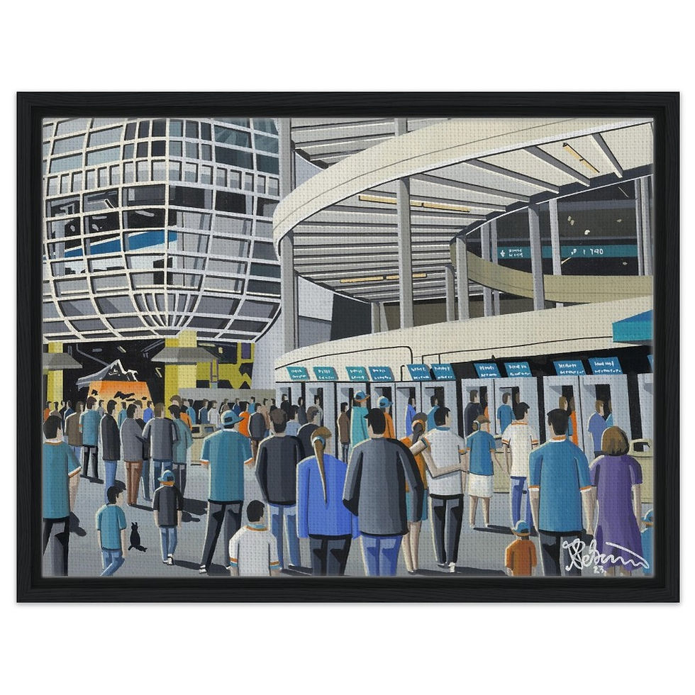 Thumbnail: Miami Dolphins NFL Football Stadium By Artist Andrew Robinson andrewrobinsonart.com, Andrew Robinson art .Framed Fine Art Prints, Posters, Canvas Prints, Framed canvas prints, Ceramic Mugs etc sport, football, rugby, NFL
